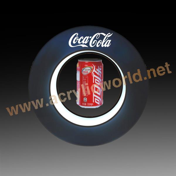 acrylic round shape Coco Cola floating pop display